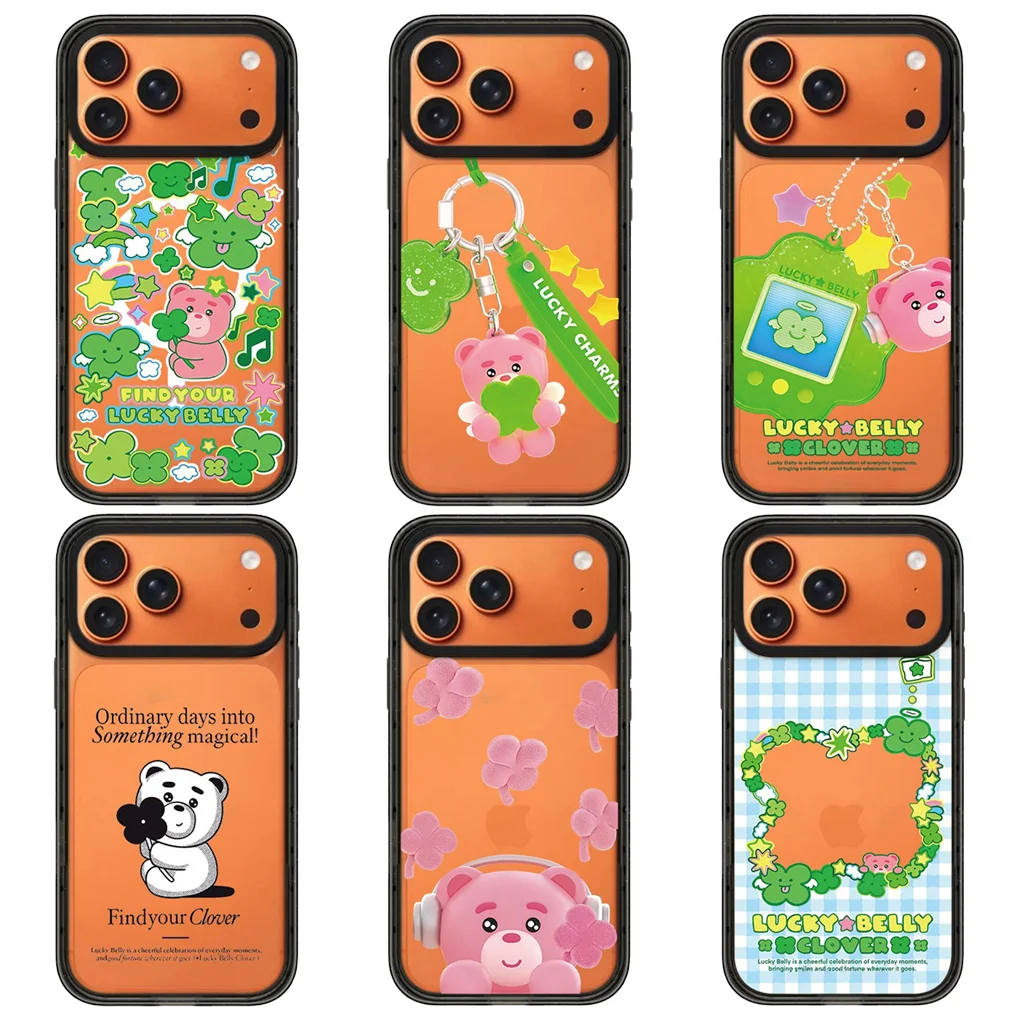 

Green Leaf Bear 2.0 Acrylic Black Border Phone Cover for IPhone 12 13 14 15 16 17 Pro Max Case for IPhone 17 Air