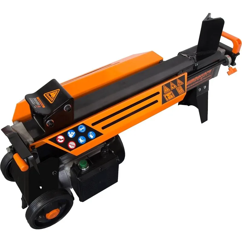 Electric Log Splitter, 6.5-Ton Capacity with Portable Stand (56208) 15A Motor 34-Inch Stand