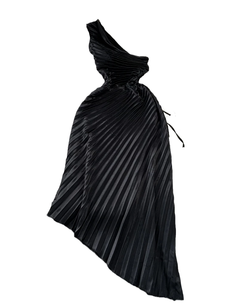 Ele A-Line Midi Dr Beach Vaion Svel Gored Saia l Cintura Emagrecimento Faionable Off-oulder Decorte Lateral