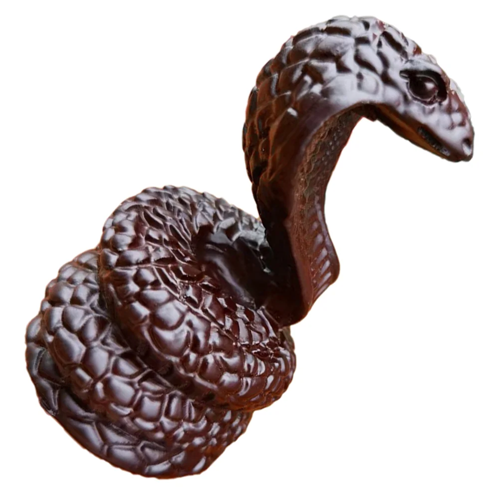 

Wood Snake Figurine Solid Carved Animal nament for Home Office Decor Unique Wooden Snake Statue Mini