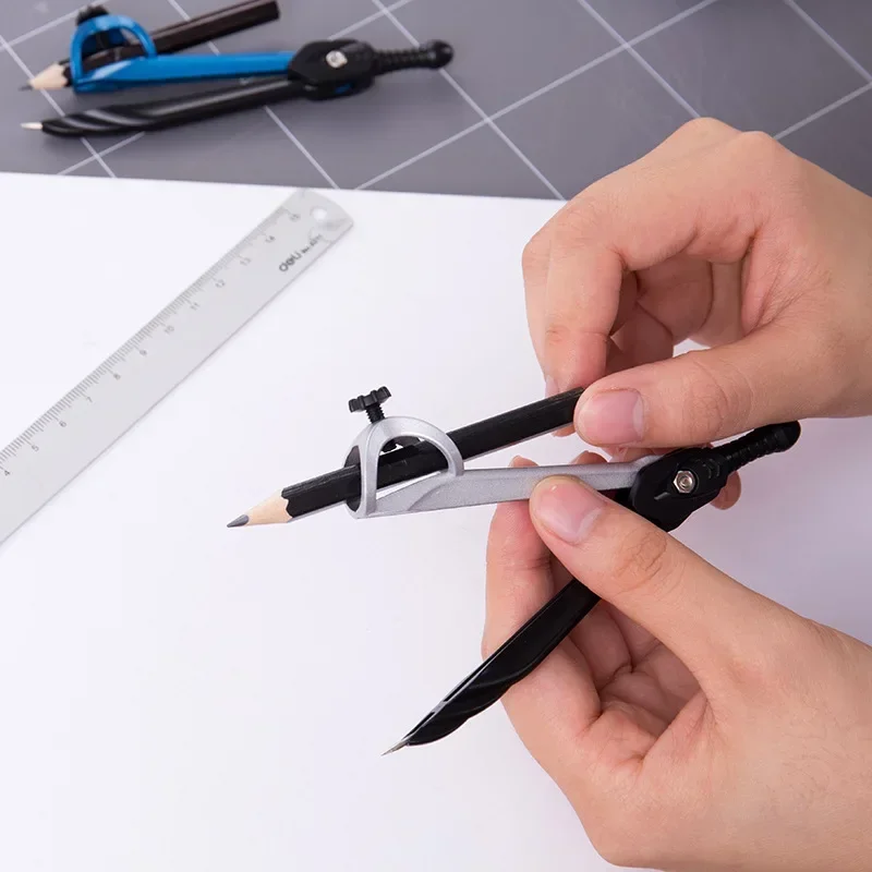1 Box Stainless Steel Drawing Compass Math Geometry Tools for Circles School Supplies for Student Stationery Drafting Tools