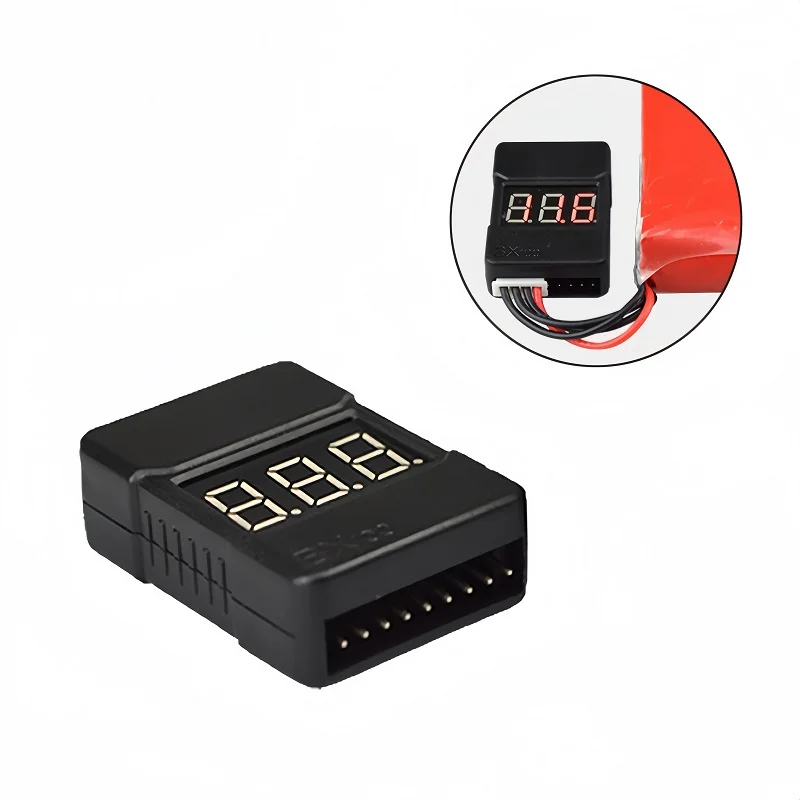 The new beep sound measuring device is suitable for high-precision low-voltage alarm of RC aircraft model lithium batteries 1-8S