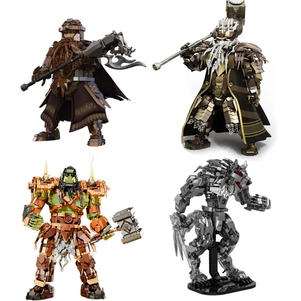 

Dwarf King Building Blocks Werewolf Warrior MOC Magic World Lord Ring Orcish 3D Model DIY Mini Brick Figure Toys For Kid Gift