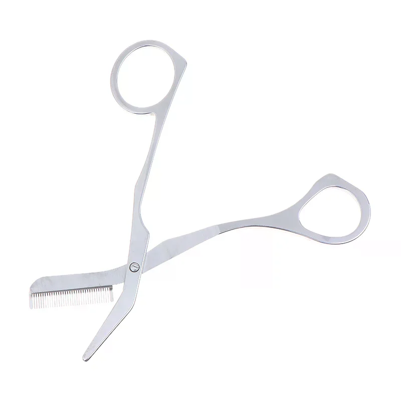 Eyebrow Scissors For Men And Women Makeup Tools One Metal Texture With Comb Eyebrow Razor Beauty Scissors Stainless Steel
