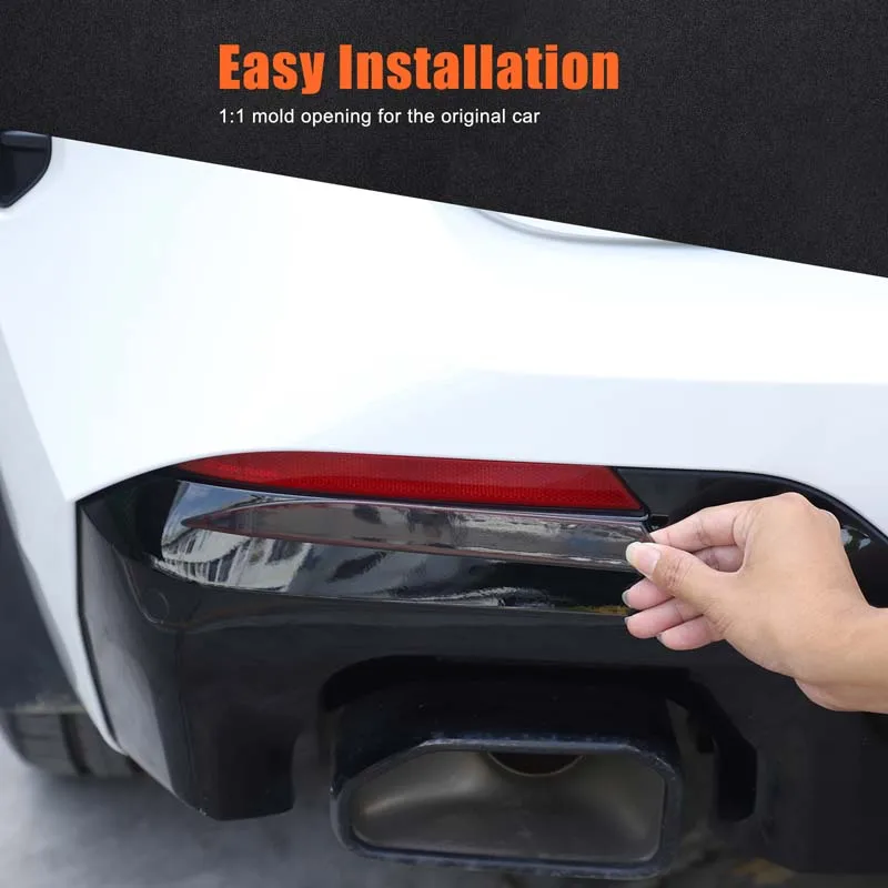 

Задний бампер автомобиля из АБС-пластика, задний противотуманный фонарь, лампа, дымчатая декоративная накладка, наклейка для BMW X3 2022 2023, автомобильные аксессуары