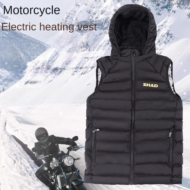 SHAD Winter Motorcycle Riding Electric Heating Vest Cold Warm Lock Temperature Windproof Inner Tank Fast Heating Motorcycle Vest