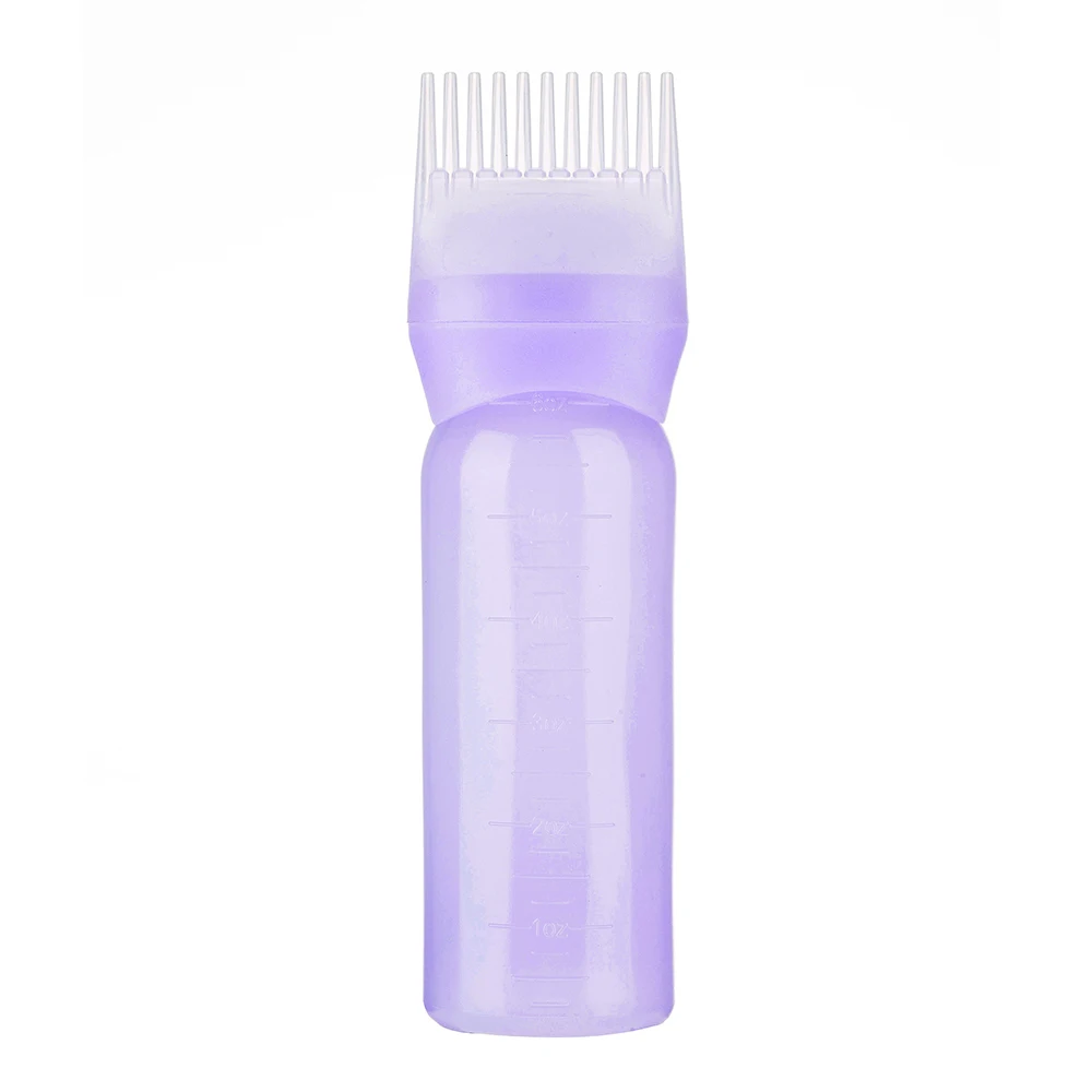 120ml multicolorido plástico tintura de cabelo recarregável garrafa aplicador pente dispensando salão cabelo coloração cabeleireiro ferramenta estilo