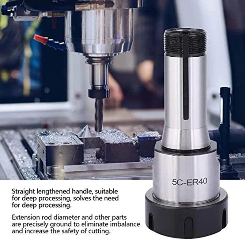 Spantang Houder, 5c-er40 Cnc Freeshouder Frees Draaibank Tool Router Spantverlenging Machine Verlengstang