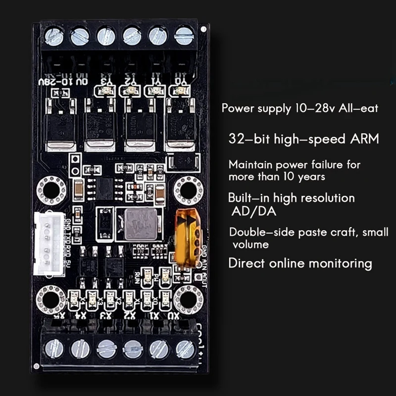 FX1N-10MT PLC Industrial Control Board PLC Module Analog Input / Output With Guide Rail Delay Relay Module