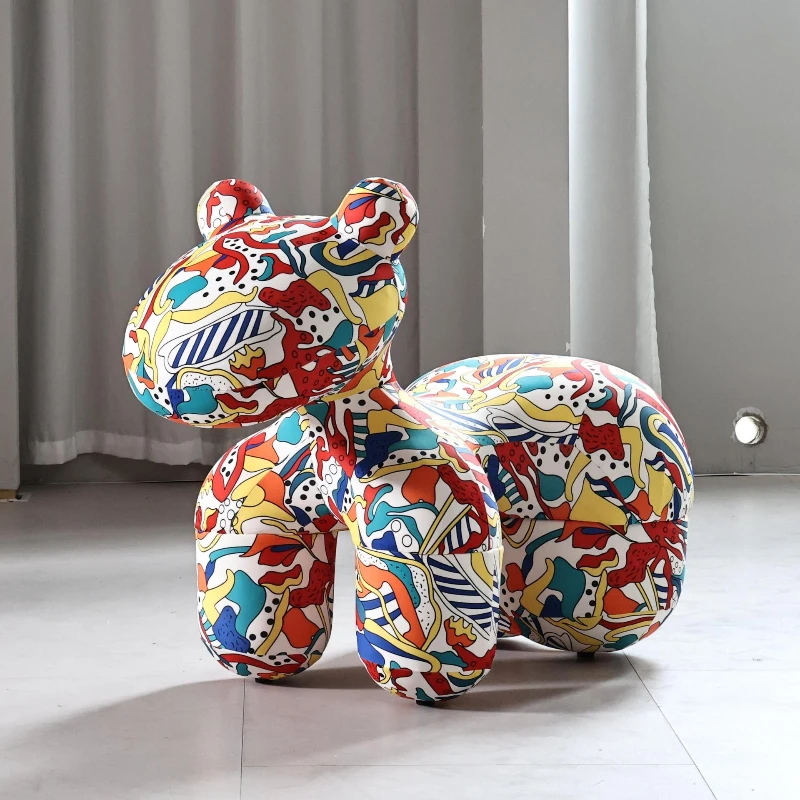 

Creative pony chair Internet celebrity home bedroom chair children stool cartoon cute designer living room ornament