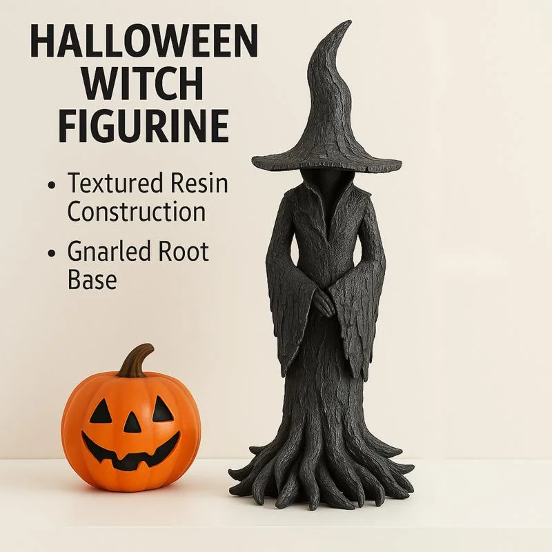 

New Witch Statue 2025 Exclusive Brand New Retro Magician Home Decoration Ghost Resin Ornament Halloween Decoration Supplies