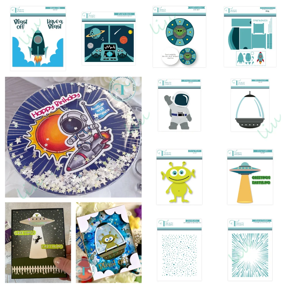 2025 May New Tiny Astronaut Die Set Tiny Alien Die Set Metal Cutting Dies DIY Handmade Embossed Templates Photo Albums Nurses