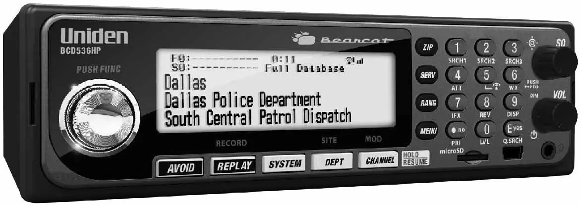 Uniden BCD536HP Digital Phase 2 Scanner with HPDB Wi-Fi Base Mobile Police Radio