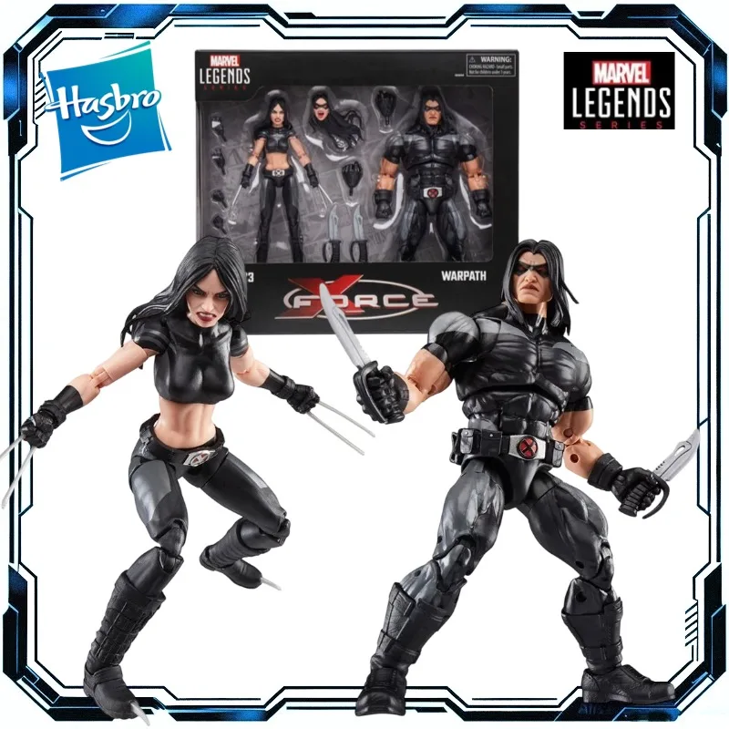 Set de Figuras de Acción de 6 Pulgadas de Hasbro Original Marvel Legends Series X-Force X-23 y Warpath con Accesorios Alternativos Coleccionables