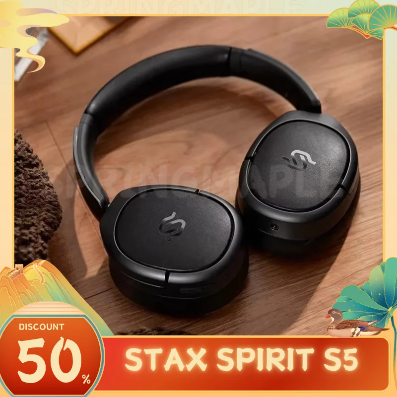 Stax Spirit S5 سماعة رأس مثبتة على الرأس سماعة لاسلكية تعمل بالبلوتوث سماعة رأس رياضية إلكترونية للحد من الضوضاء سماعة أذن للموسيقى ملحقات ألعاب مخصصة