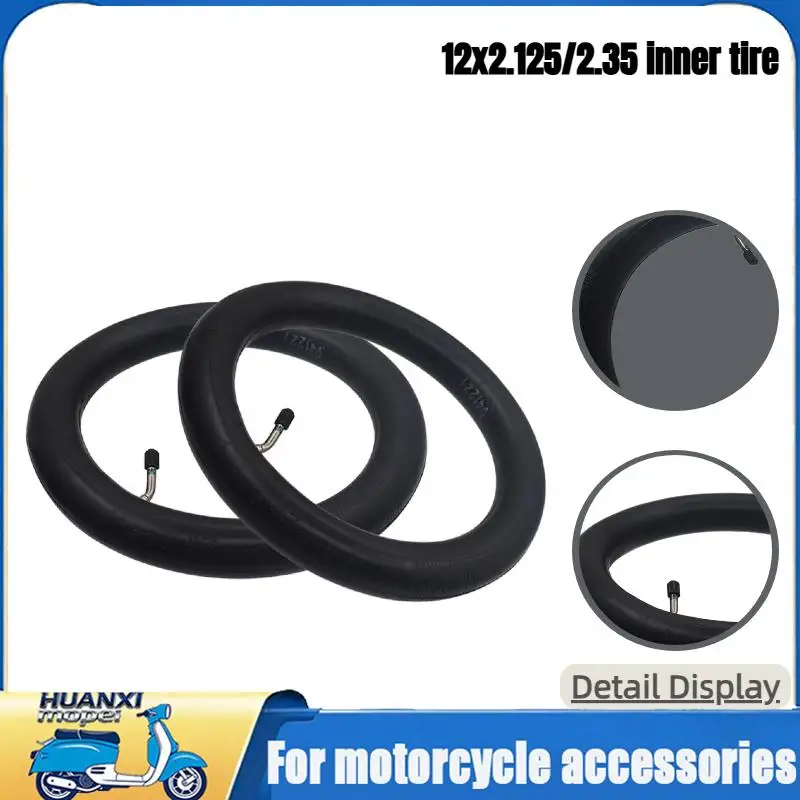 12x2.125/2.35 Inner Tube, 45 ° Curved Mouth Inner Tube, Thickened Leak Proof Scooter Inflatable Inner Tube
