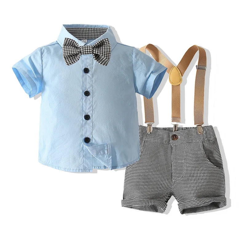 

Handsome Children's Clothing For Boy 1-6 Years Summer 2pcs Short-Sleeved Blouse+Shorts Suit Baby Printed Boys Clothes Sets