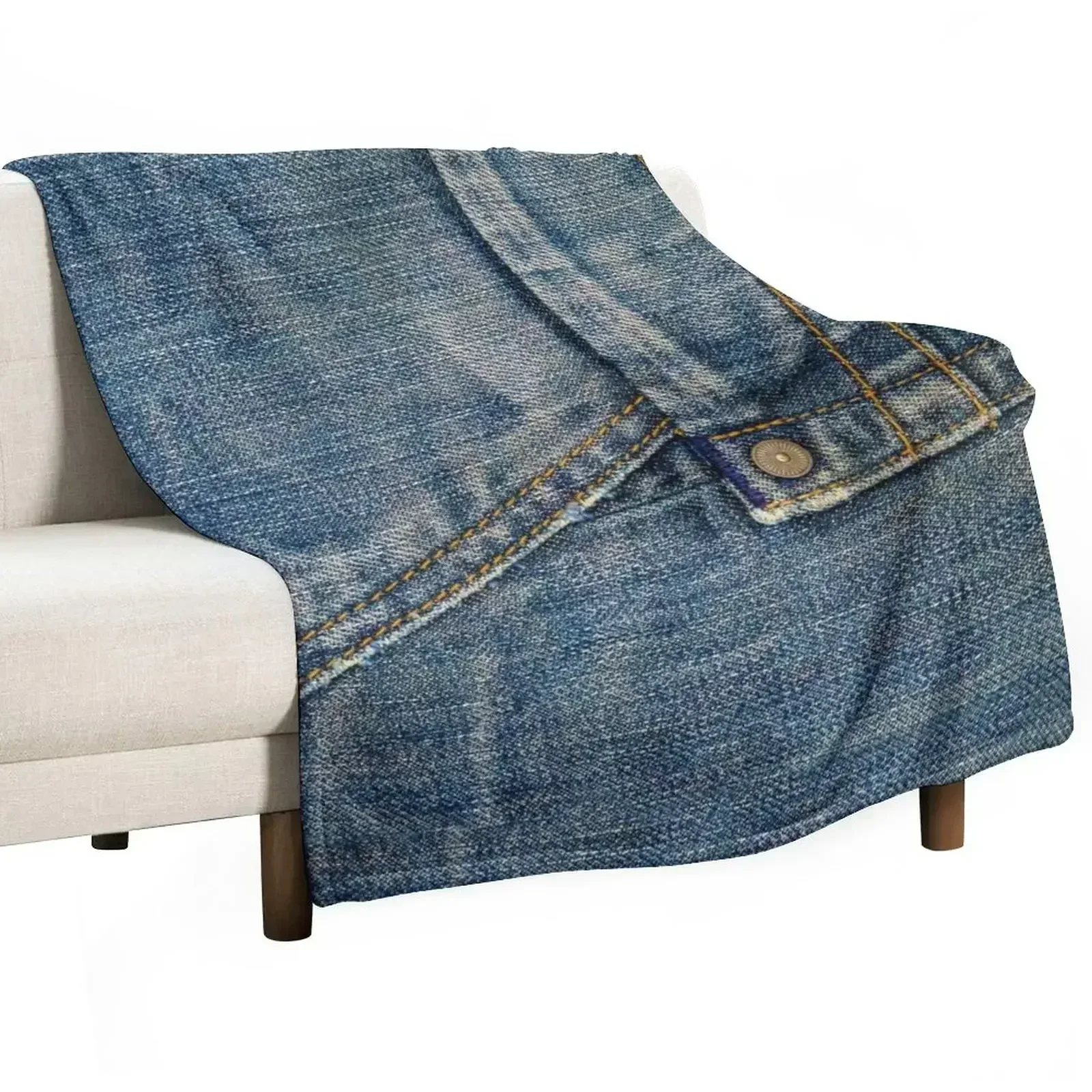 Two line pocket I love bluejeans denim Throw Blanket Extra Large Throw Thins Blankets