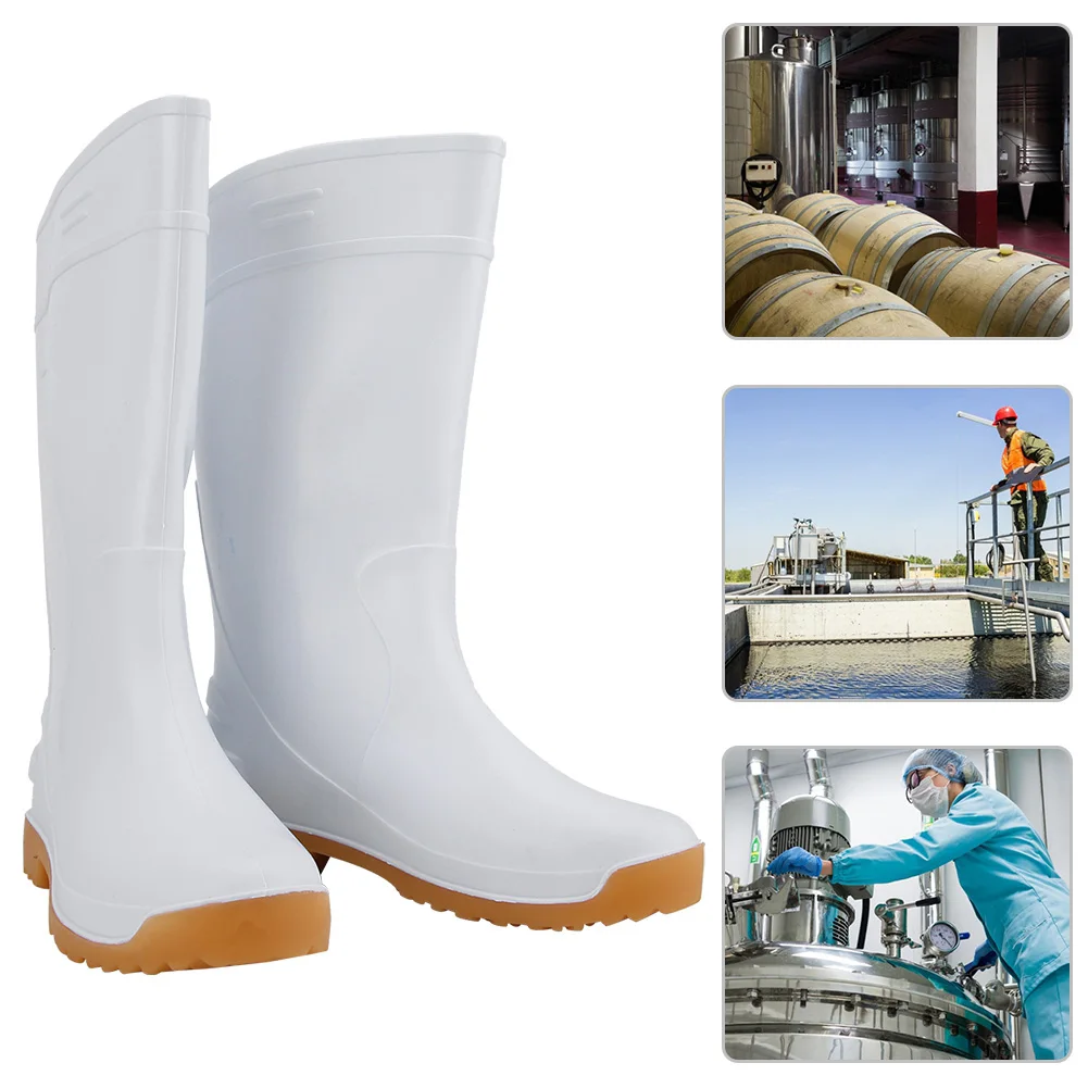 

ZK30 PVC Waterproof Non Slip High Safety Rain Boots Oil Acid Alkali Work Boots Tall protective waterproof shoes (42)