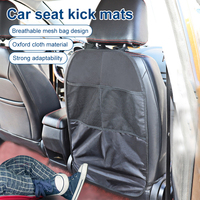 Oxford Waterproof Kick Mat Backseat Protector with Storage Organizer Car Seat Back Anti Kick Pad Car Back Seat Cover for Kids