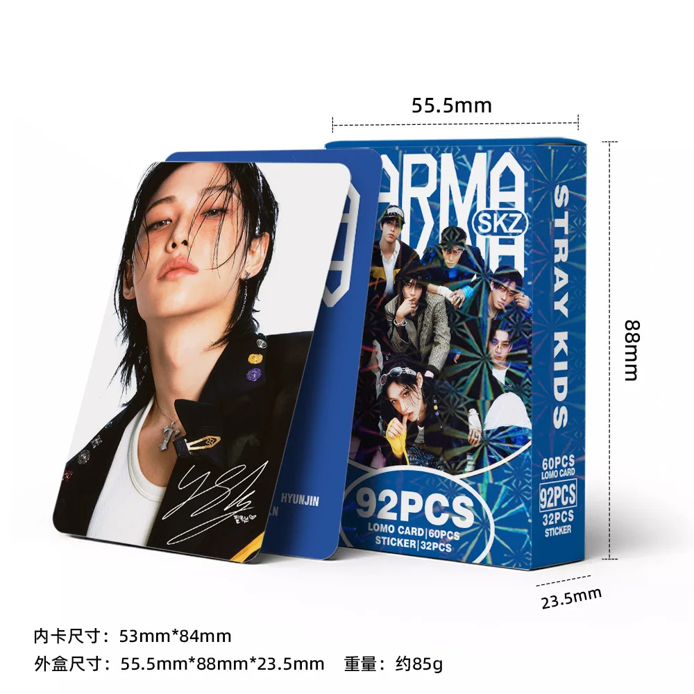 92 STRAY KIDS novos cartões Karma, mercadorias de anime estrela KPOP, cartões pequenos LOMO, presentes de aniversário para crianças