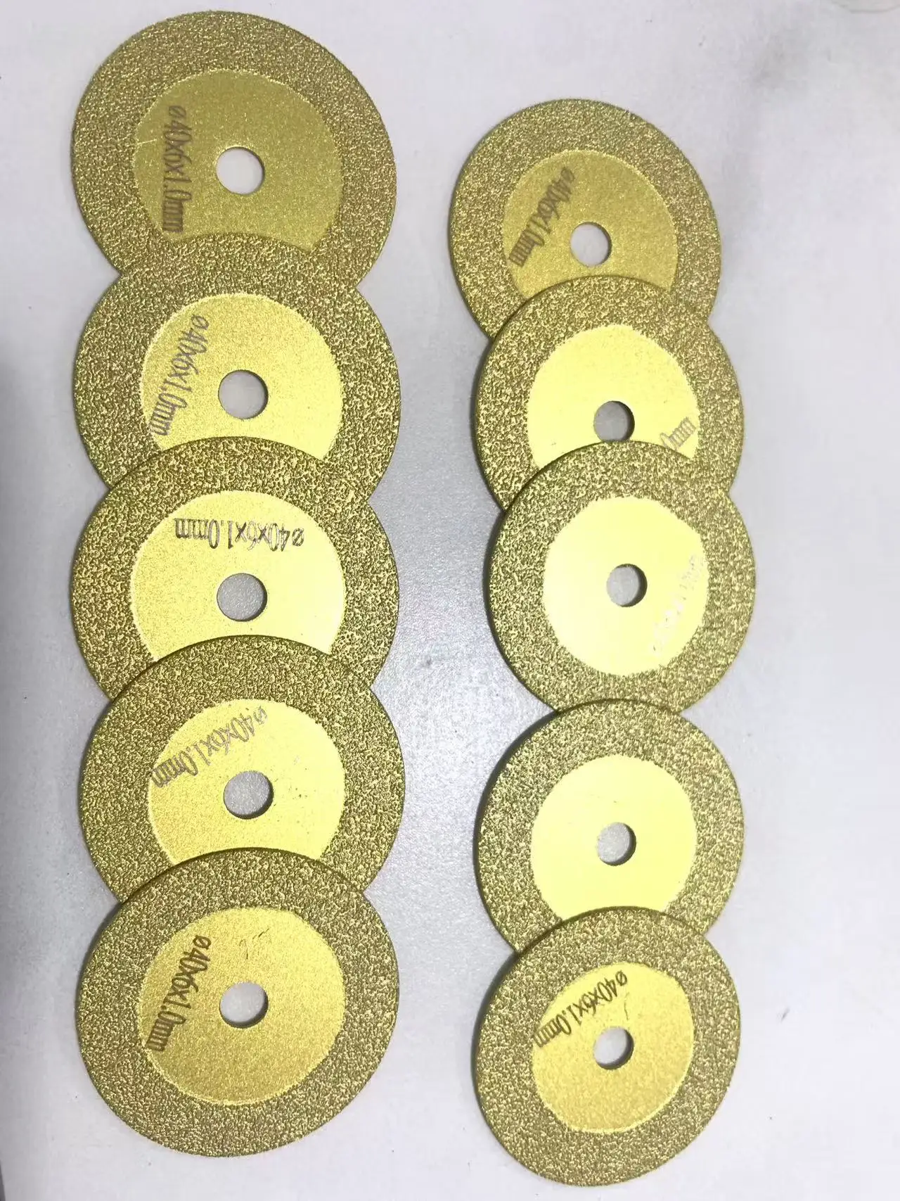 10 peças 50mm 40mm serra de roda de diamante lâmina de corte circular ferramenta rotativa lâmina de corte de diamante banhada a titânio