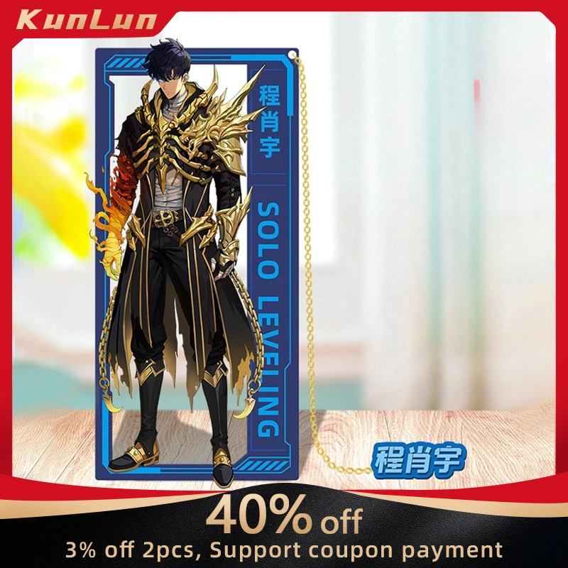 

Solo Leveling Korean Anime Peripherals Sung Jin Woo Metal Bookmark Collectible Desk Ornament Birthday Gift for Friend Boy Toy