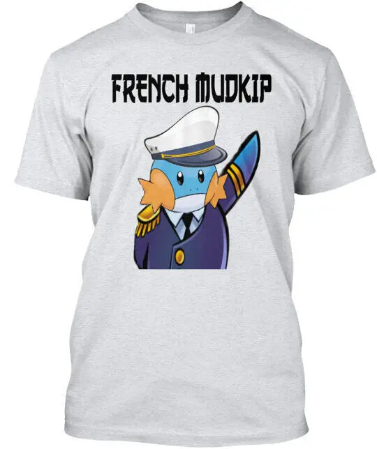 French Mudkip T-Shirt High Quality 100%Cotton Short Sleeve Tees