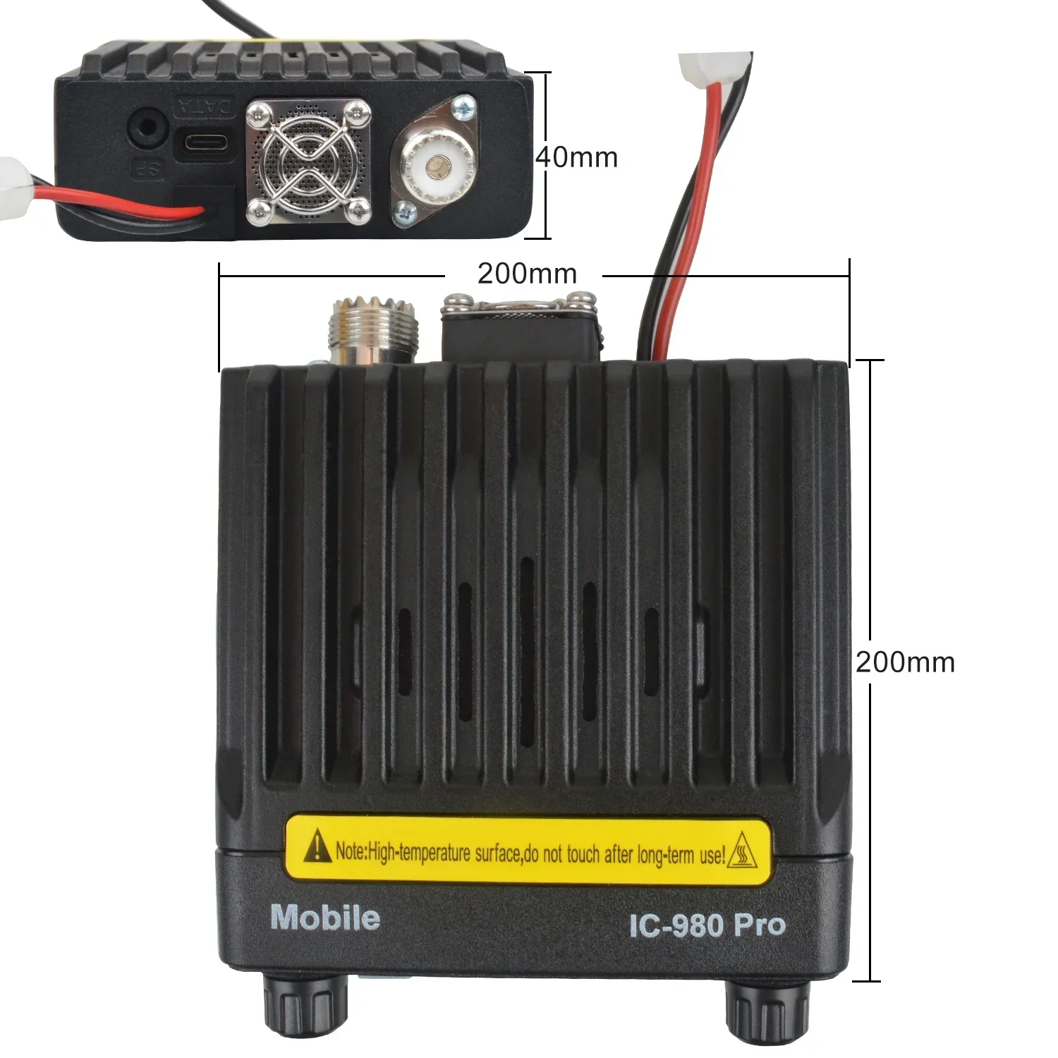 Spitze! Walkie Talkie IC-980 Pro UHF VHF Dual Band Dual Watch 25W AI Rauschunterdrückung FM Scrambler Vox Mini Mobilfunk