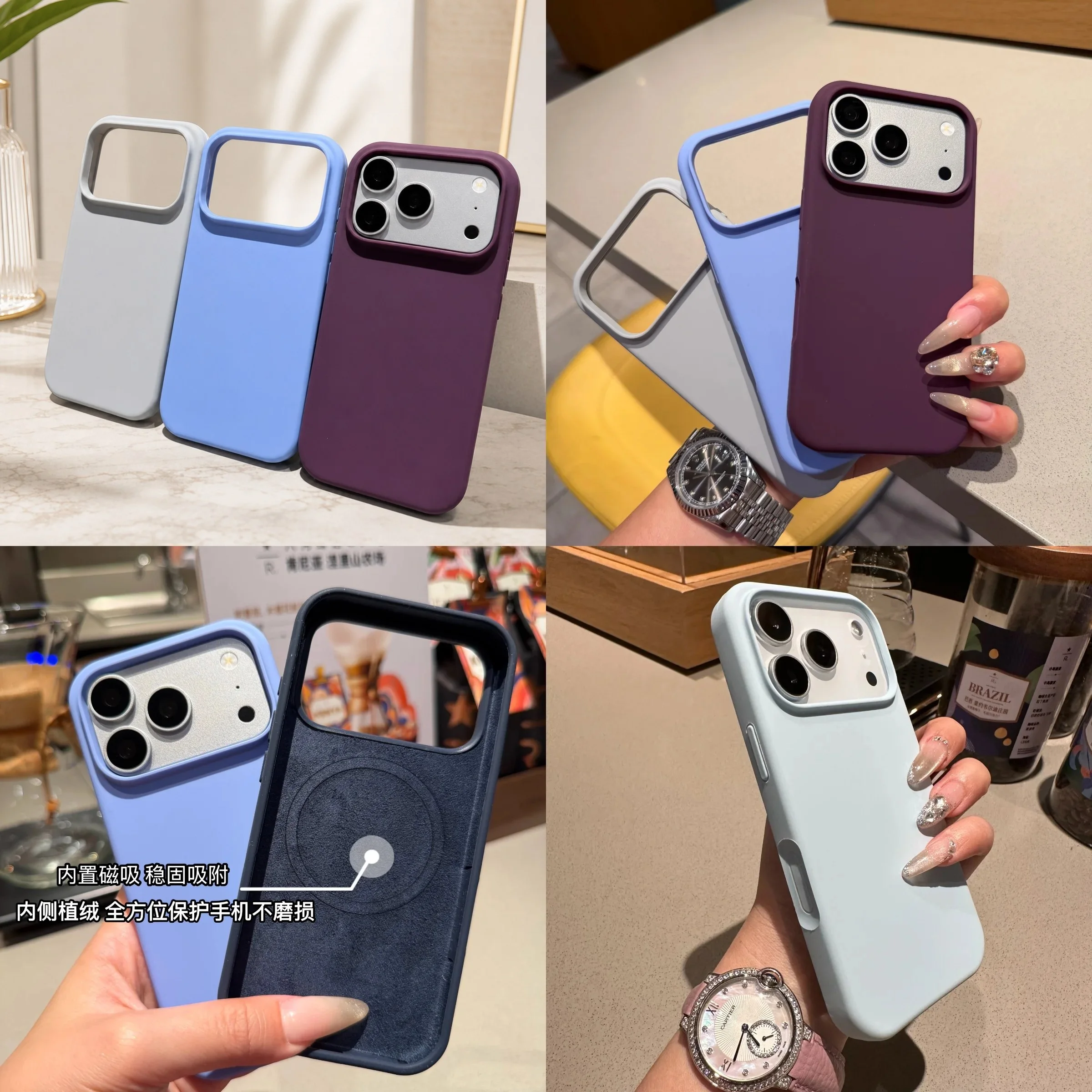 Official Liquid Silicone Camera AI Button Magnetic Phone Case For iPhone 18 17 Air 16 15 14 13 Pro Max For Magsafe Charge Cover
