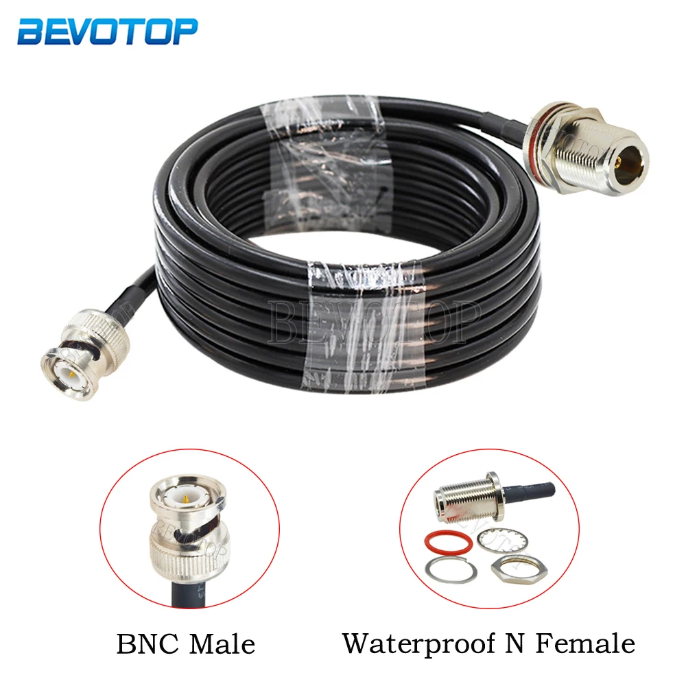 

BNC Male to N Male/Female Connector RG58 50 Ohm RF Coaxial Cable for Video Camera System Coax Extension Jumper Pigtail Cord