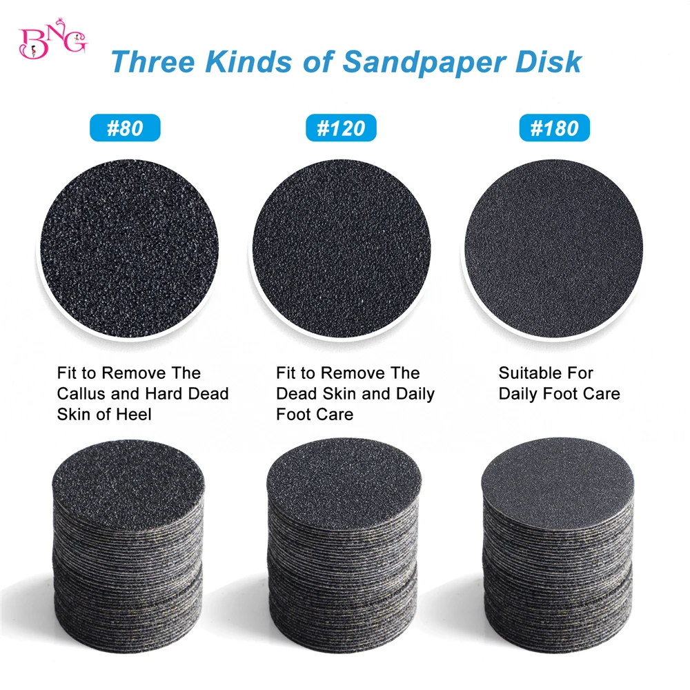 35mm Replaceable Sandpaper Discs Refill Pads Disks Smart Pedicure Discs Foot Rasp Files Dead Hard Skin Callus Remover Tools