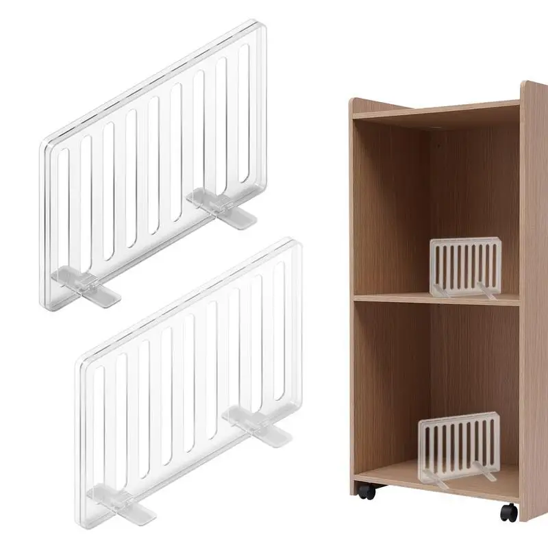 Shelf Separators Vertical Wardrobe Shelf Bookcase Divider Baffle Commodity Storage Closet Separator home drawer organizer