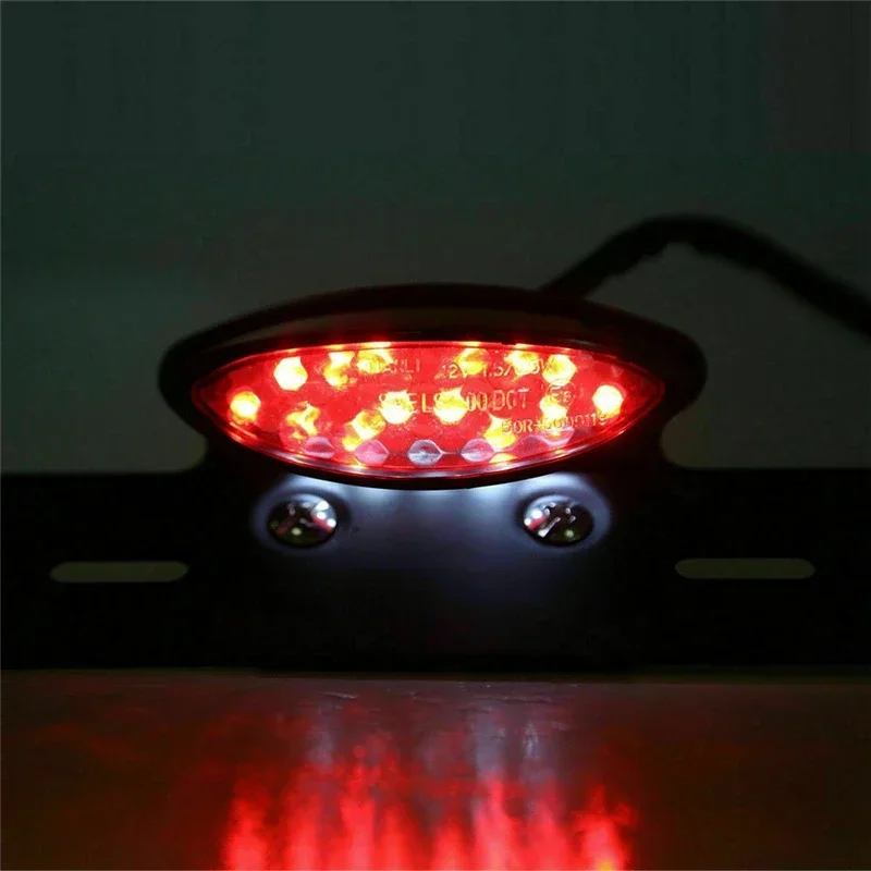 دراجة نارية 12 فولت LED الفرامل الخلفية الذيل ضوء وقف لوحة ترخيص أضواء لشاحنة ATV مقطورة مقهى المتسابق لهوندا مقهى المتسابق #6