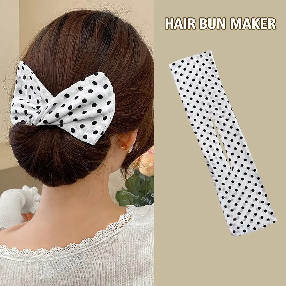 Deft-horquilla con estampado de moño para mujer y niña, accesorios para el cabello trenzados, círculo para el cabello, fabricante de moños, soporte