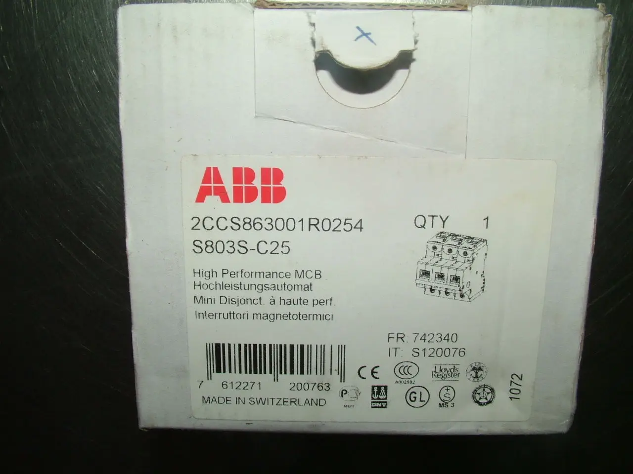 [New Original And Genuine] ABB High Breaking Miniature Circuit Breaker, S803S-B25/S803S-C25