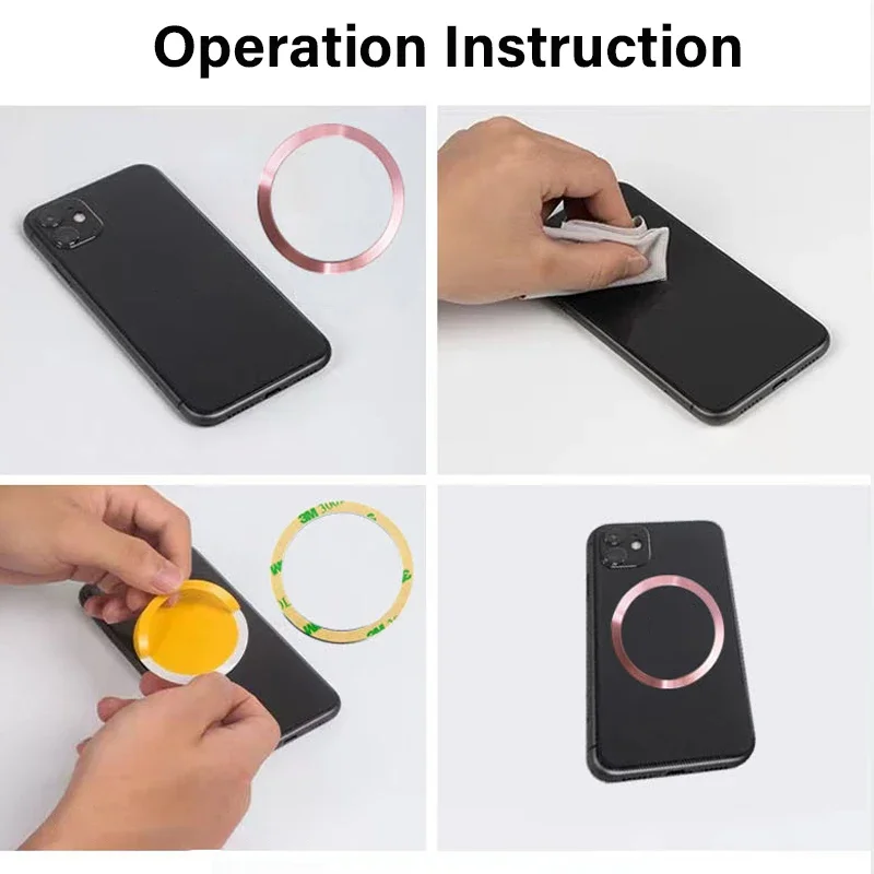 2024 New Magnetic Metal Plate Ring for Magsafe Wireless Charger Iron Sheet Sticker Car Phone Holder Magnet Patch for IPhone12 13