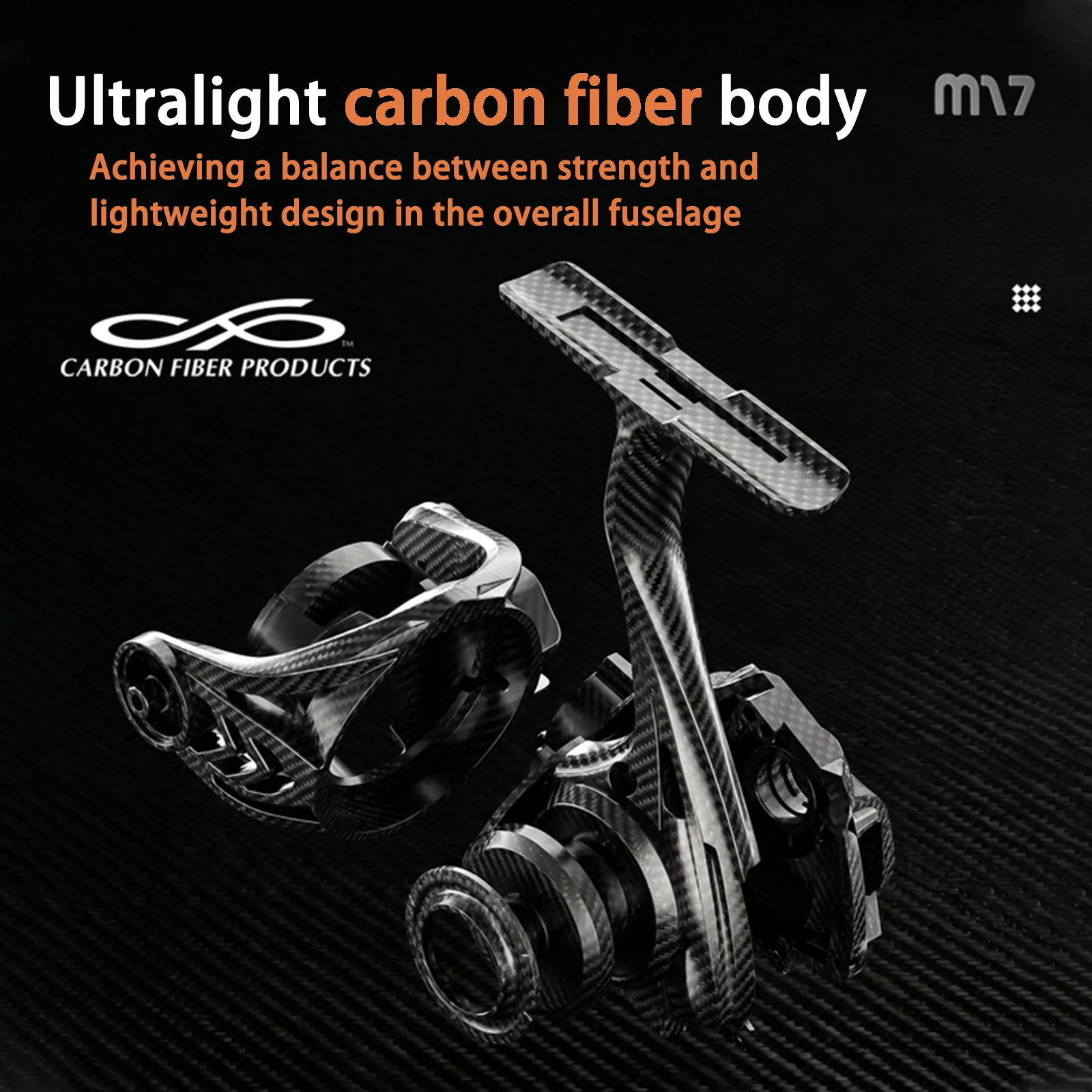 Mavllos M17 Light Bass Spinnrolle, Schneckenwelle + Infinity Loop Übertragung, 7+1BB 15 Lbs Bremskraft Süßwasser Forellen-Angelrolle – Detail 4