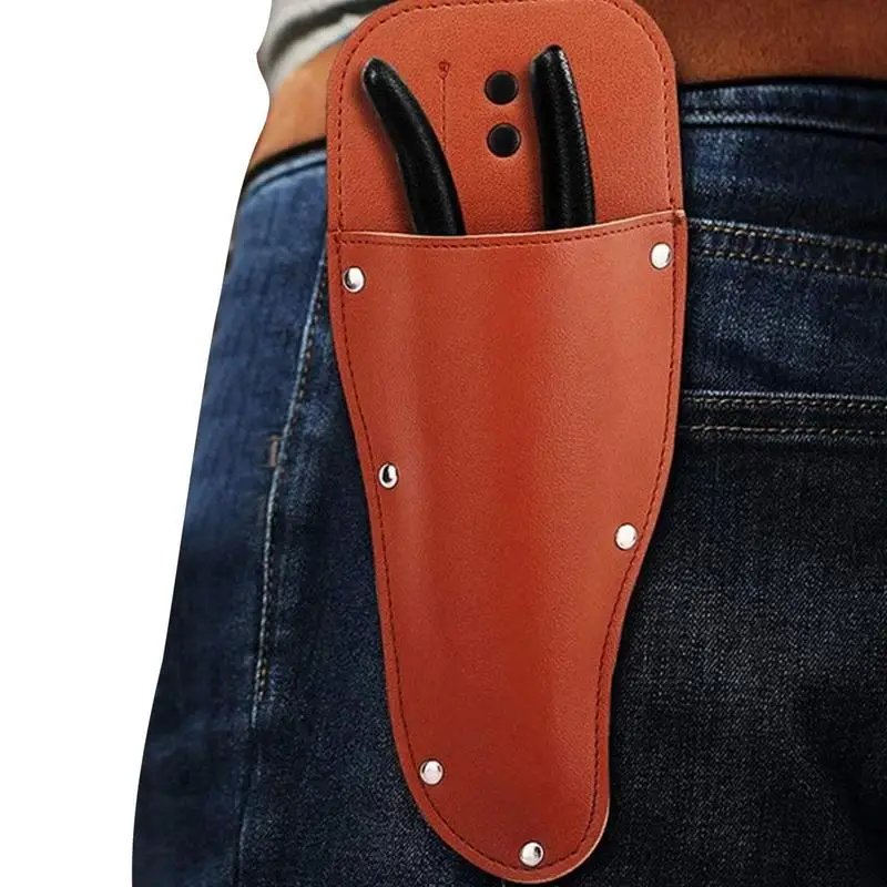 Branch Pruner Sheath Scissor Protective Case for Belt Waist PU Leather Holster Gardening Pruning Shears Cover Scissors Sheath