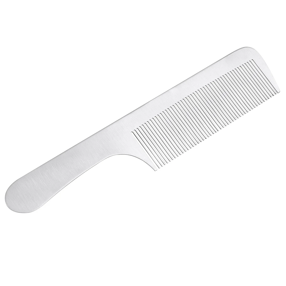 

1Pcs Titanium Steel Hair Comb Professional Anti-Static Sturdy Barber Hairdressing Tool Massage Hair Cutting for Salon Silver