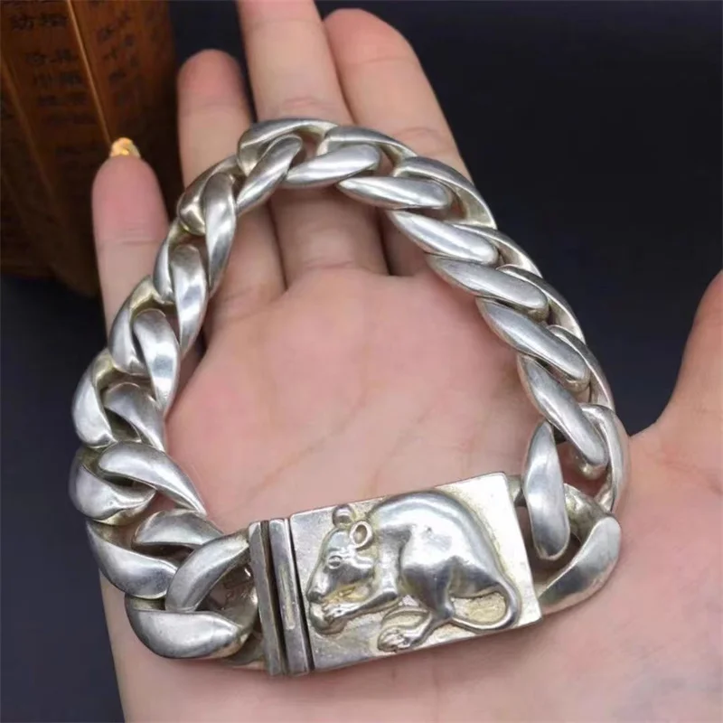 

Mai Chuang/ Tibetan Silver color Mouse Bracelet Fashion Bangle Personalized Jewelry Exquisite Workmanship Couple Men Women Gift