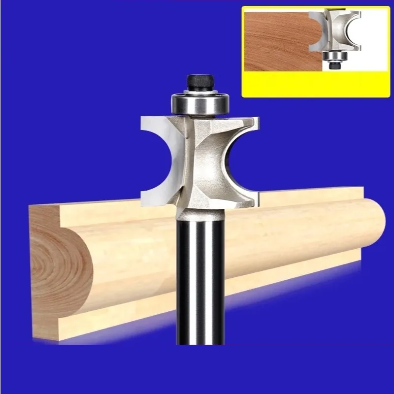 

1pc 1/2 1/4 Inch Shank Arc Milling Cutter with Bearing for Wood Engraving Trimming Woodworking Tools Router Bits