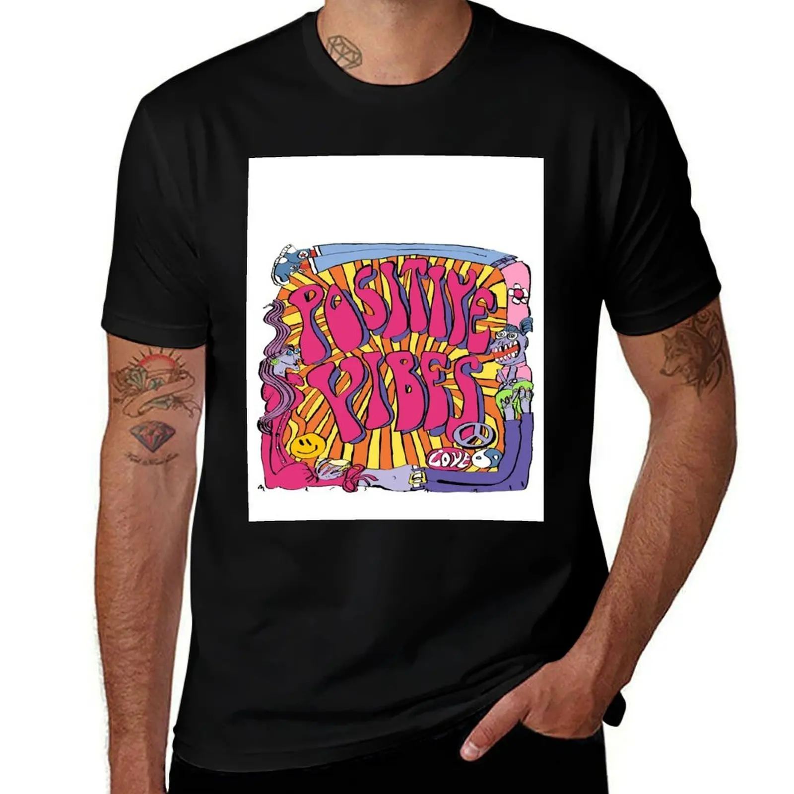 

Positive Vibes T-Shirt t shirts for man graphic tees t shirts for man cotton funny