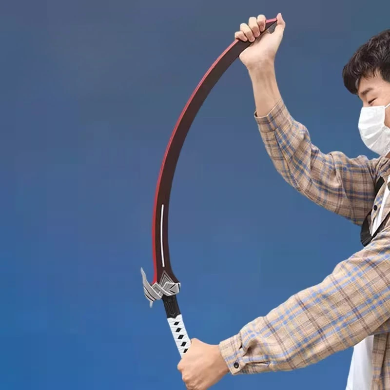 100cm/33.37in PU Samurai Sword Shoulder Strap Model Props Cosplay Kafka Game Peripherals Halloween Gifts Collectible Display Toy