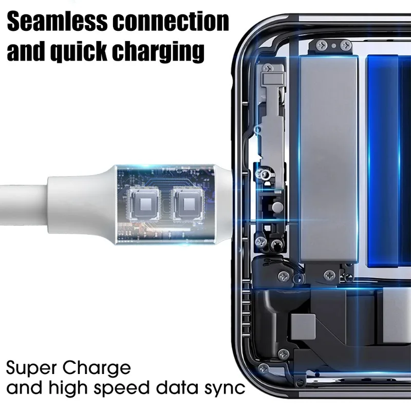 300W USB Type C สายชาร์จข้อมูลเร็วสุดการถ่ายโอนข้อมูลความเร็วสูงสําหรับ Samsung Huawei Android Micro USB Quick Charge Line