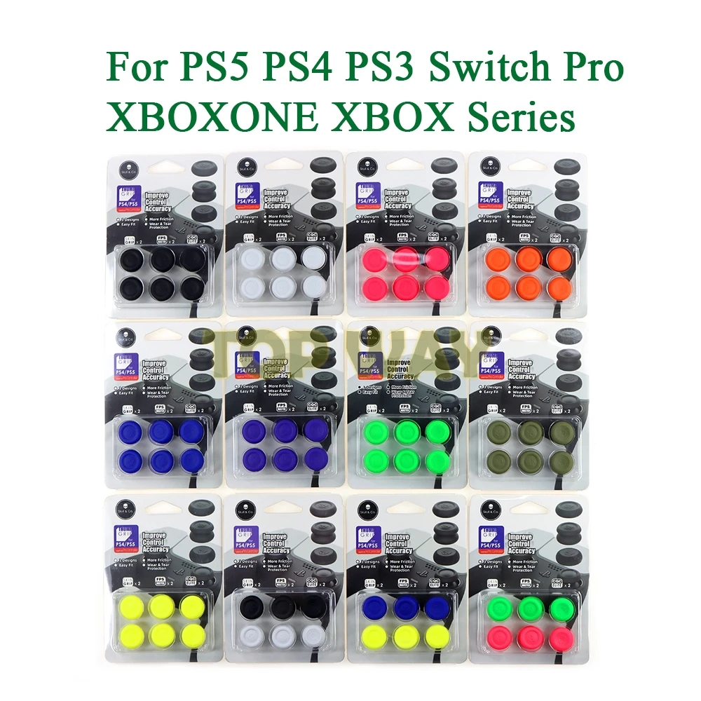 

5sets Thumb Grip For PS5 PS4 PS3 XBOX Series Switch Pro XBOXONE Console Non-Slip Thumbstick Cover Cap Silicone Analog Stick Cap