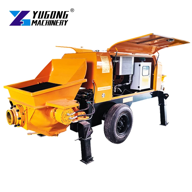 Diesel 75-80m3/h Capacity Portable Small Concrete Pump Lightweight Electric Mobile Static Concrete Pouring Pumping Machine