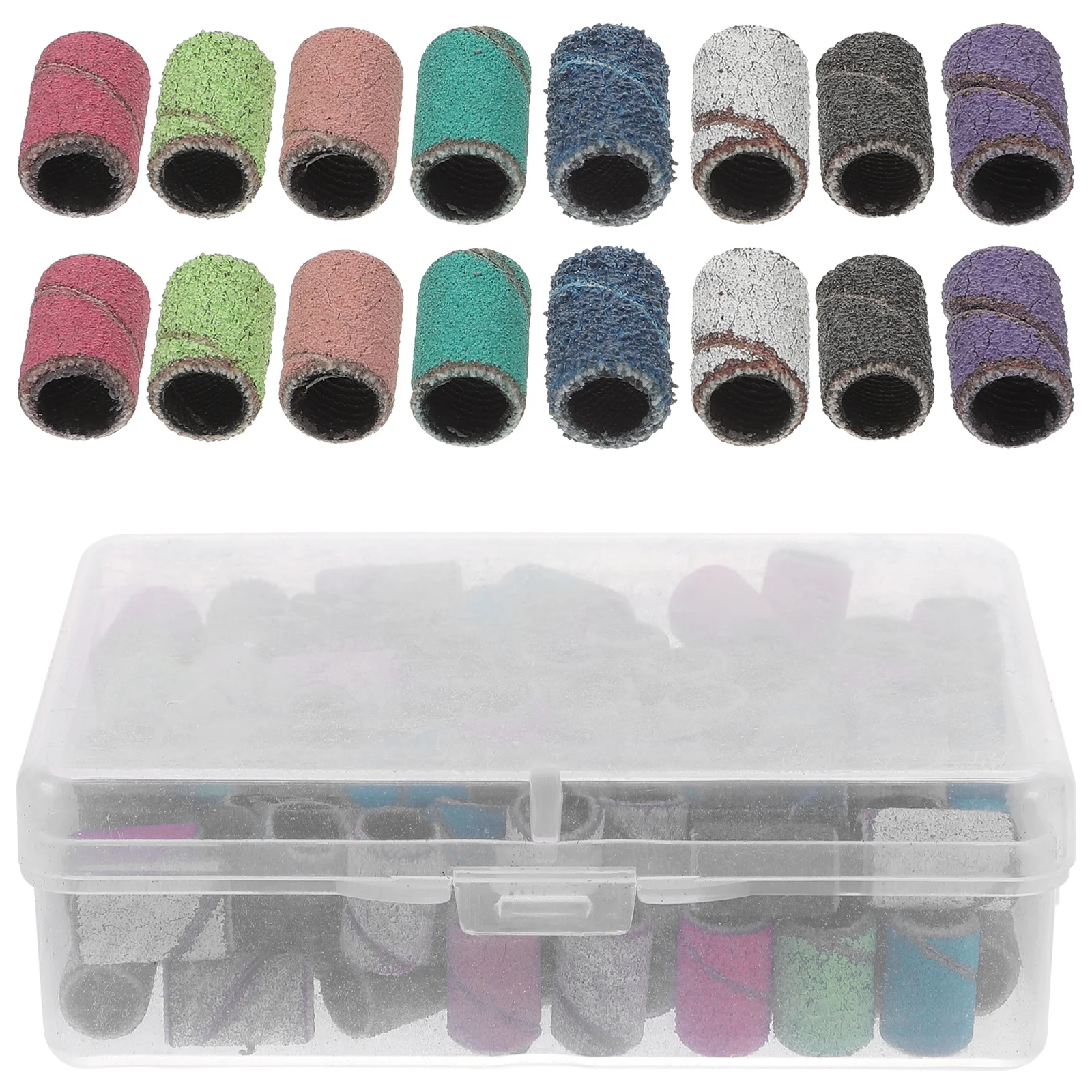 サンディングバンドセット プレミアム素材 高硬度 ネイルドリル サンディングバンド マニキュア バフ研磨リング ジェルポリッシュリムーバー