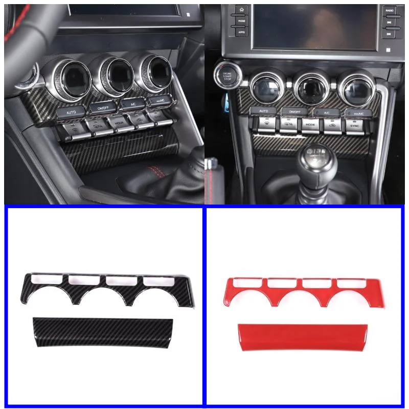 

Modified Car Accessories For Toyota 86 /Subaru BRZ 2022-2023 ABS Carbon Center Control Air Condition Mode Panel Cover Trim