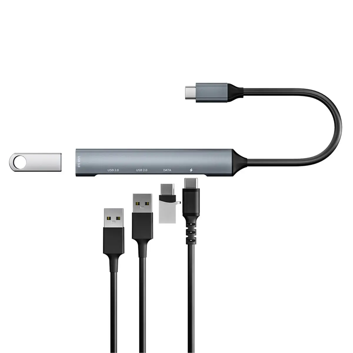 [VALUE PACK]Type-C 3.0 Hub for Laptops, Android Phones, PD Charging, USB Extender USB C Hub Type C 3.0 Adapter